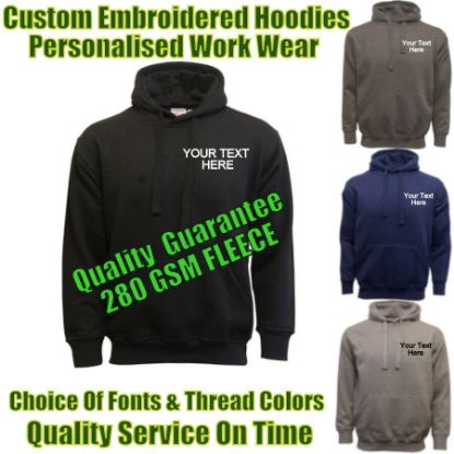 Picture of Custom Embroidered Personalised Pullover Hoodies With Your Text