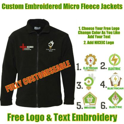 Picture of NICEIC LOGO Embroidered PERSONALISED Fleece Jackets With Logo