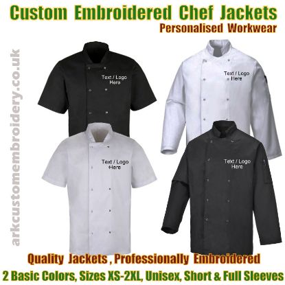 Picture of  Custom Embroidered Personalised Unisex Chef Jackets 