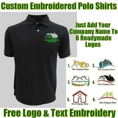 Picture of Personalised Embroidered Builders Polo  BUILDING & CONSTRUCTION Work Logo