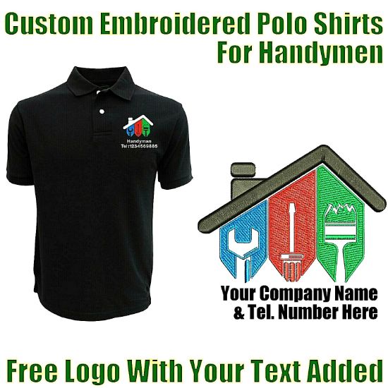 Picture of Custom Embroidered Personalised Polos for Handymen & DIY 