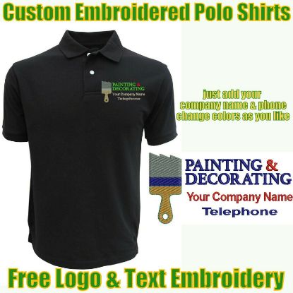 Picture of Custom Embroidered Personalised Polos for Handymen & DIY 