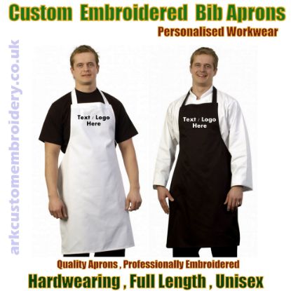 Picture of Custom Embroidered Personalised Full Length Bib Aprons