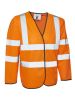 Picture of Custom Printed Unisex Hi Visibility Long Sleeve Waist Coats 2 Pack