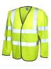 Picture of Custom Printed Unisex Hi Visibility Long Sleeve Waist Coats 2 Pack