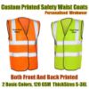 Picture of Custom Printed Hi Visibility Unisex  Waist Coats Pack Of 2