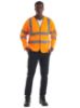 Picture of Custom Printed Unisex Hi Visibility Long Sleeve Waist Coats 2 Pack