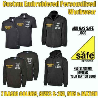 Picture of GAS SAFE REGISTER Custom Embroidered Personalised Workwear
